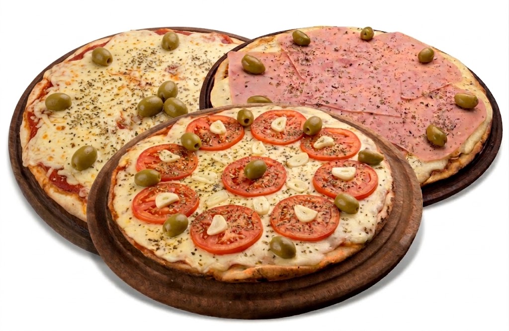 Pizza grande muzarella + Pizza grande napolitana + Pizza grande jamon