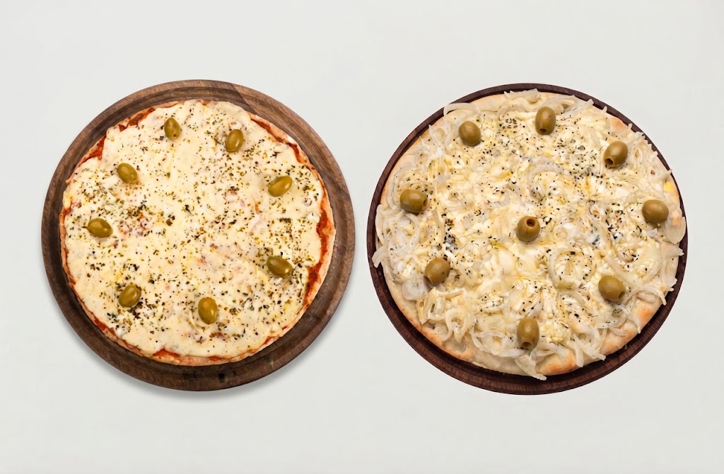 Pizza grande de Muzzarella + Pizza grande Fugazzetta