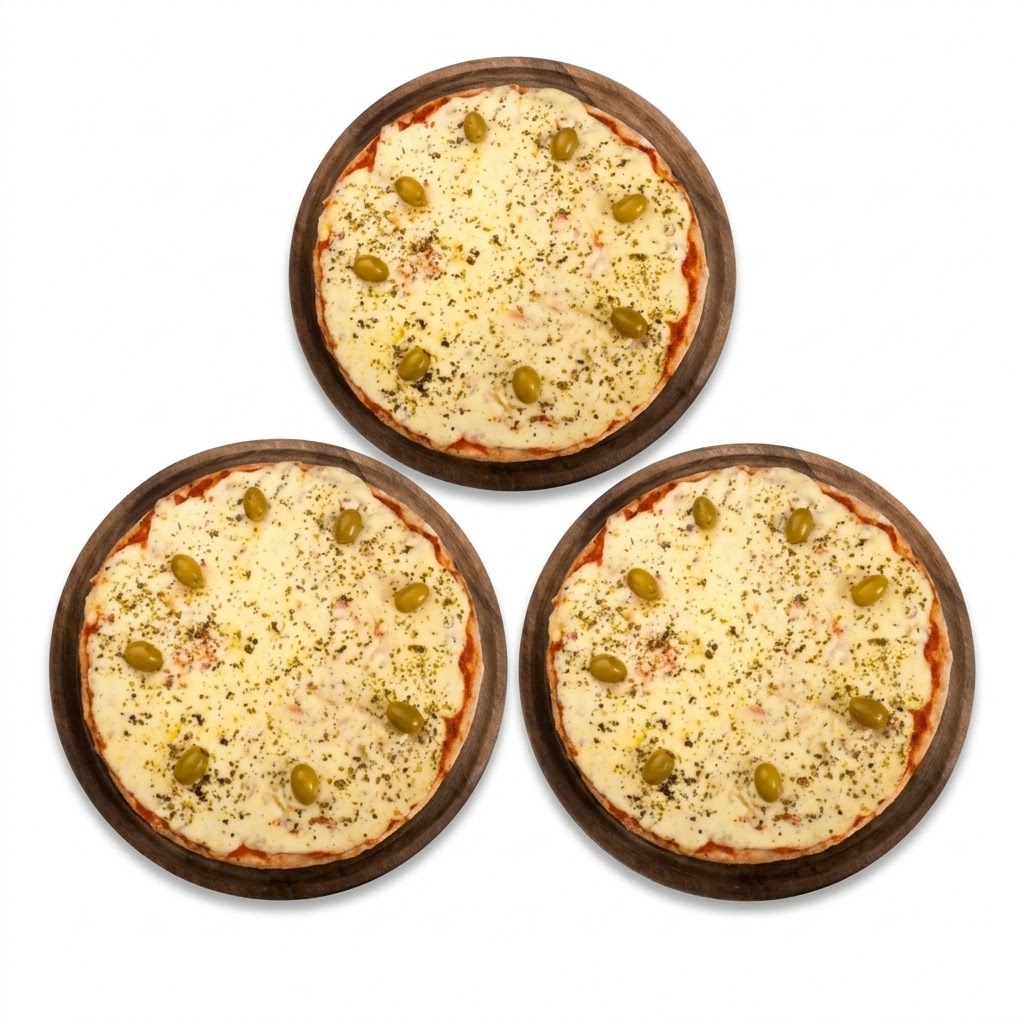 3 Pizzas grandes de Muzarella